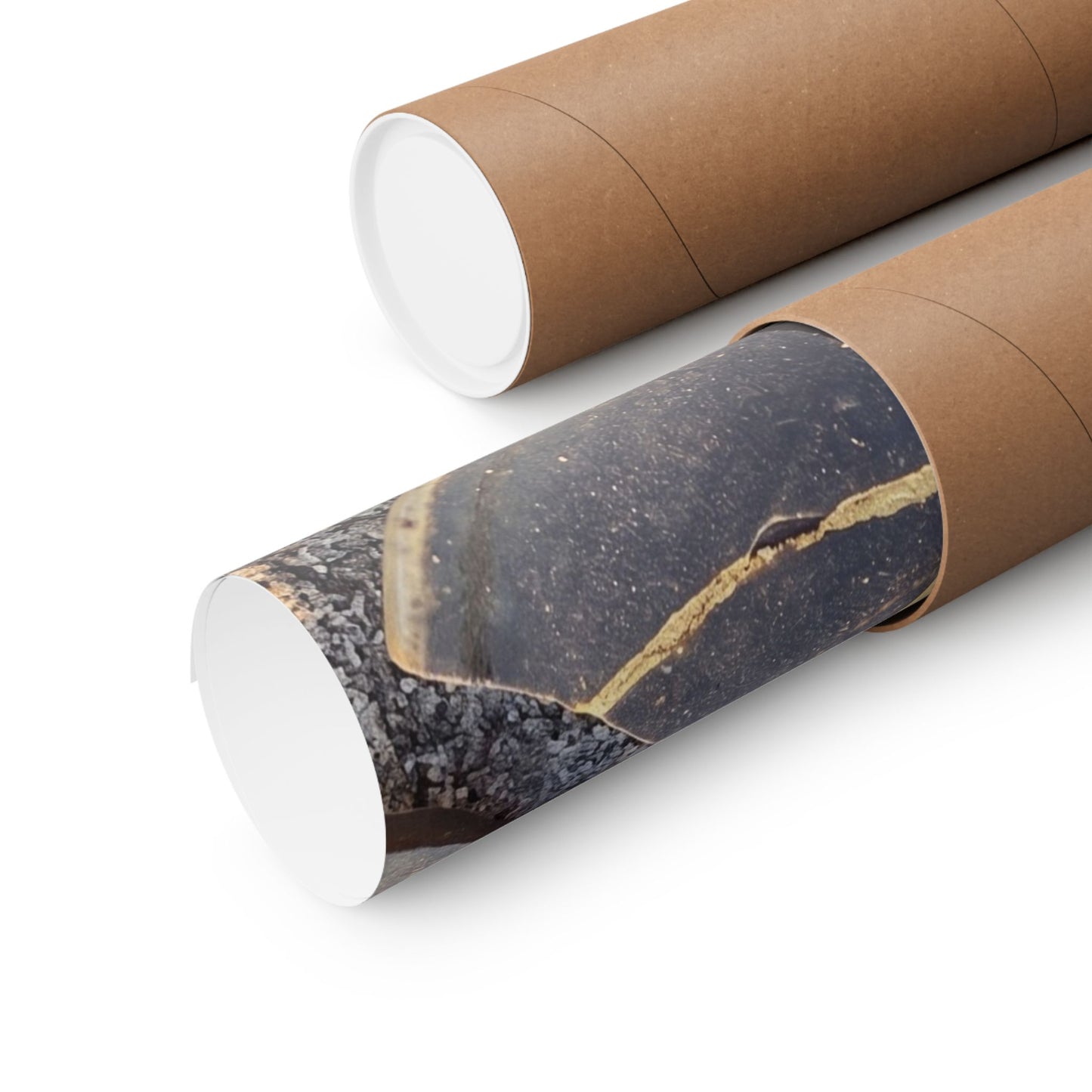 Kintsugi Broken Pottery in Golden Hour | Gold Repair Wall Art Print