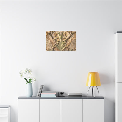Kanso Paper Fold Canvas Art - Japandi Japanese Pattern