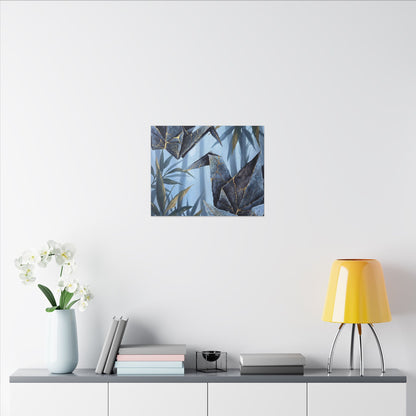 Paper Fold Canvas Art | Summer Kintsugi Crackle Gold Art