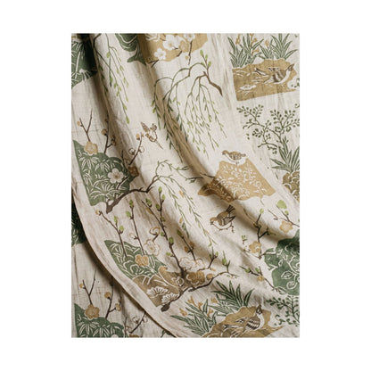 Silk Drape Japanese Pattern Wall Art Print | Neutral Japandi Art
