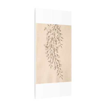 Japandi Wisteria in Golden Hour | Minimal Line Canvas Art