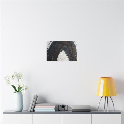 Moody Ink Brushstroke Canvas Art - Moody Minimal Dark Japandi