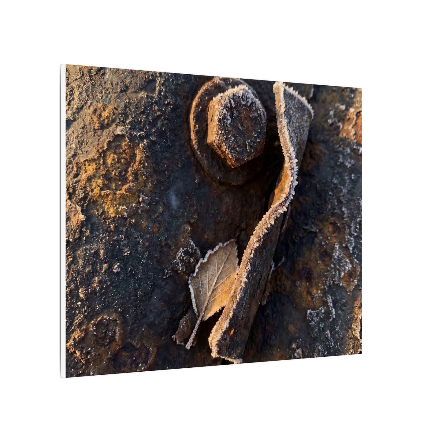 Moody Rust Patina Canvas Art - Moody Minimal Dark Japandi