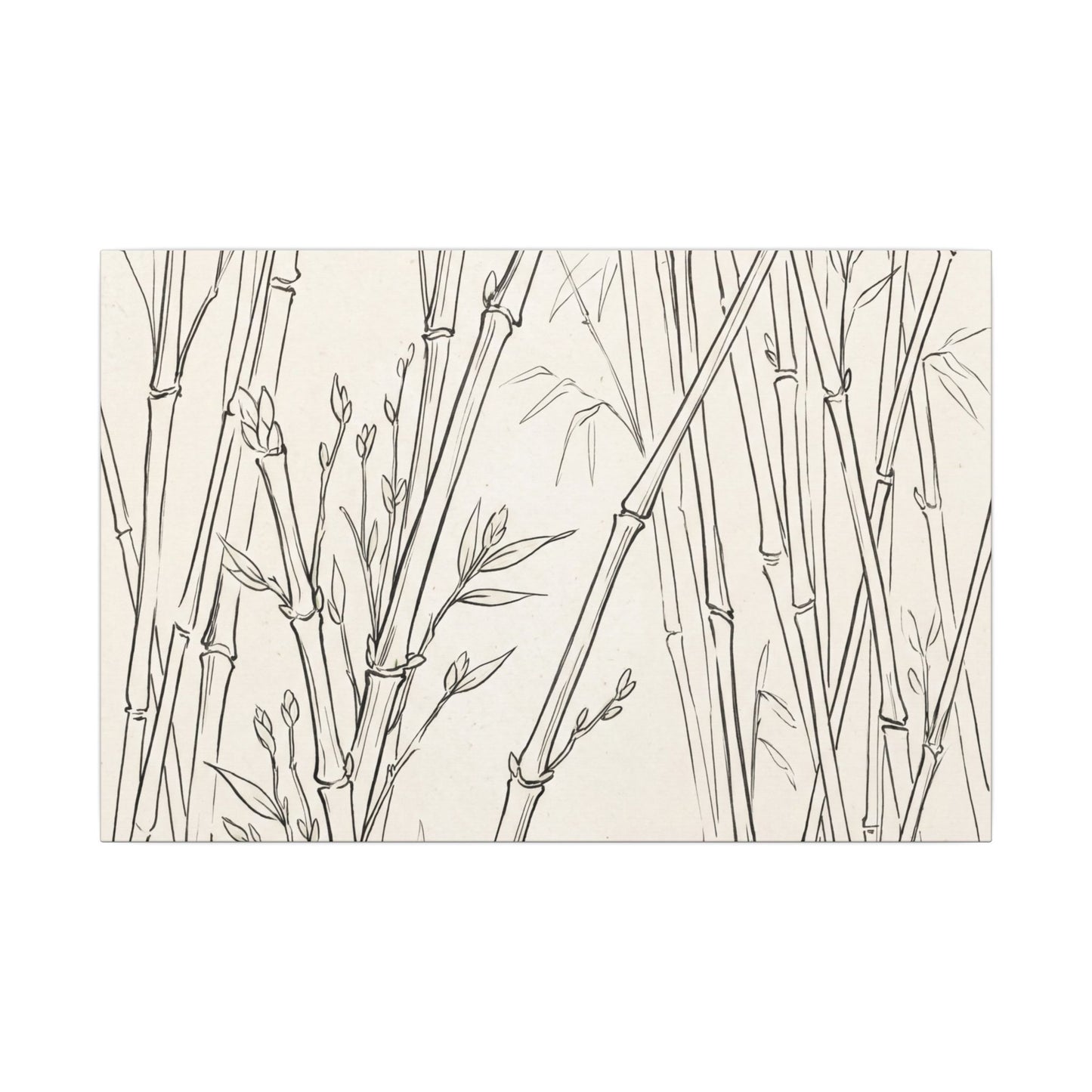 Candlelight Bamboo Grove Canvas Art - Japandi Fukinsei