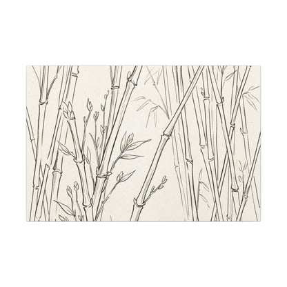 Candlelight Bamboo Grove Canvas Art - Japandi Fukinsei