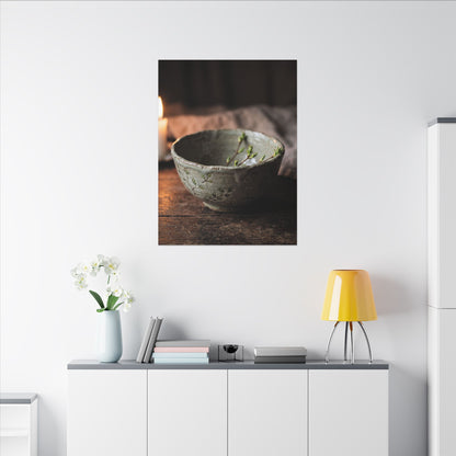Ceramic Bowl Spring Canvas Art | Japandi Neutral Design