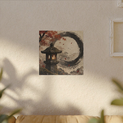 Ma Stone Lantern Canvas Art - Zen Enso