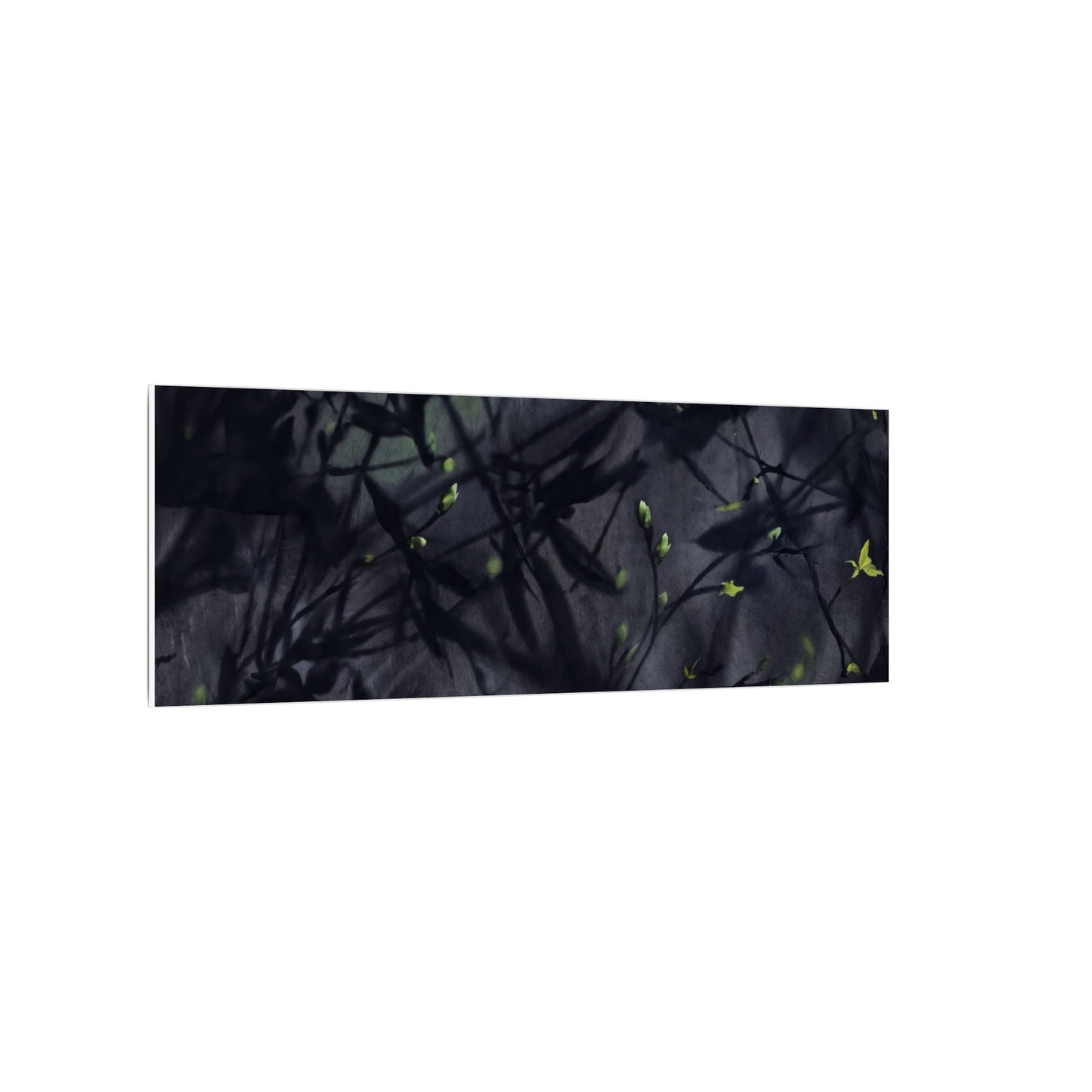 Shadow Play Spring Canvas Art | Dark Japandi Atmospheric Design