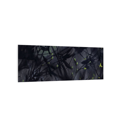 Shadow Play Spring Canvas Art | Dark Japandi Atmospheric Design