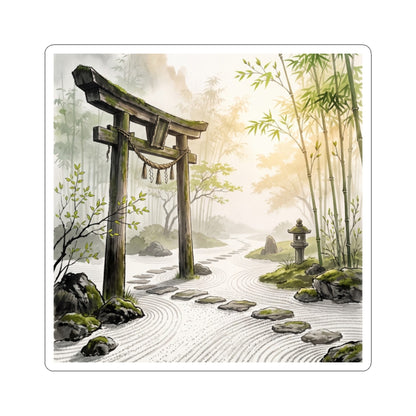 Spring Torii Gate Karesansui Sticker | Tranquil Decor