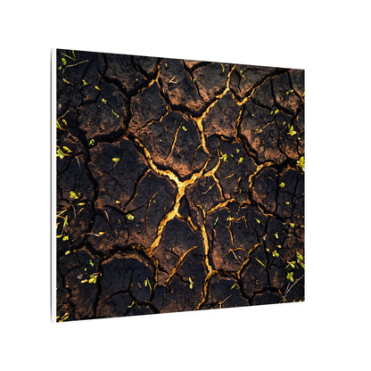 Cracked Earth Moody Minimal Canvas Art | Sophisticated Dark Japandi Art