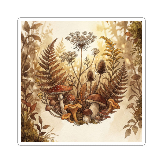 Dried Flowers Summer Sticker | Cottagecore Cozy Design Art Print