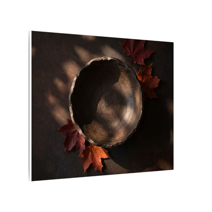 Ceramic Bowl Canvas Art | Autumn Dark Japandi Dark Texture Art