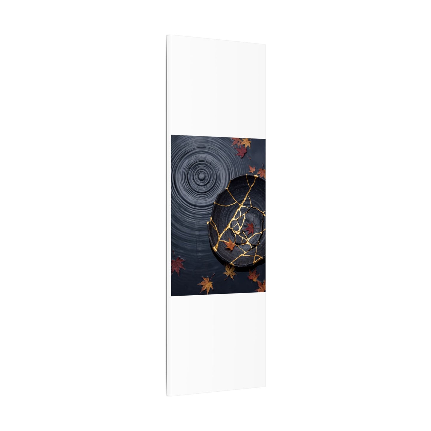 Philosophical Water Ripple Canvas Art - Gold Repair Kintsugi