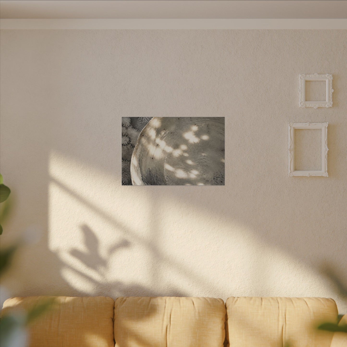 Ceramic Bowl Watercolor Canvas Art | Warm Japandi Art