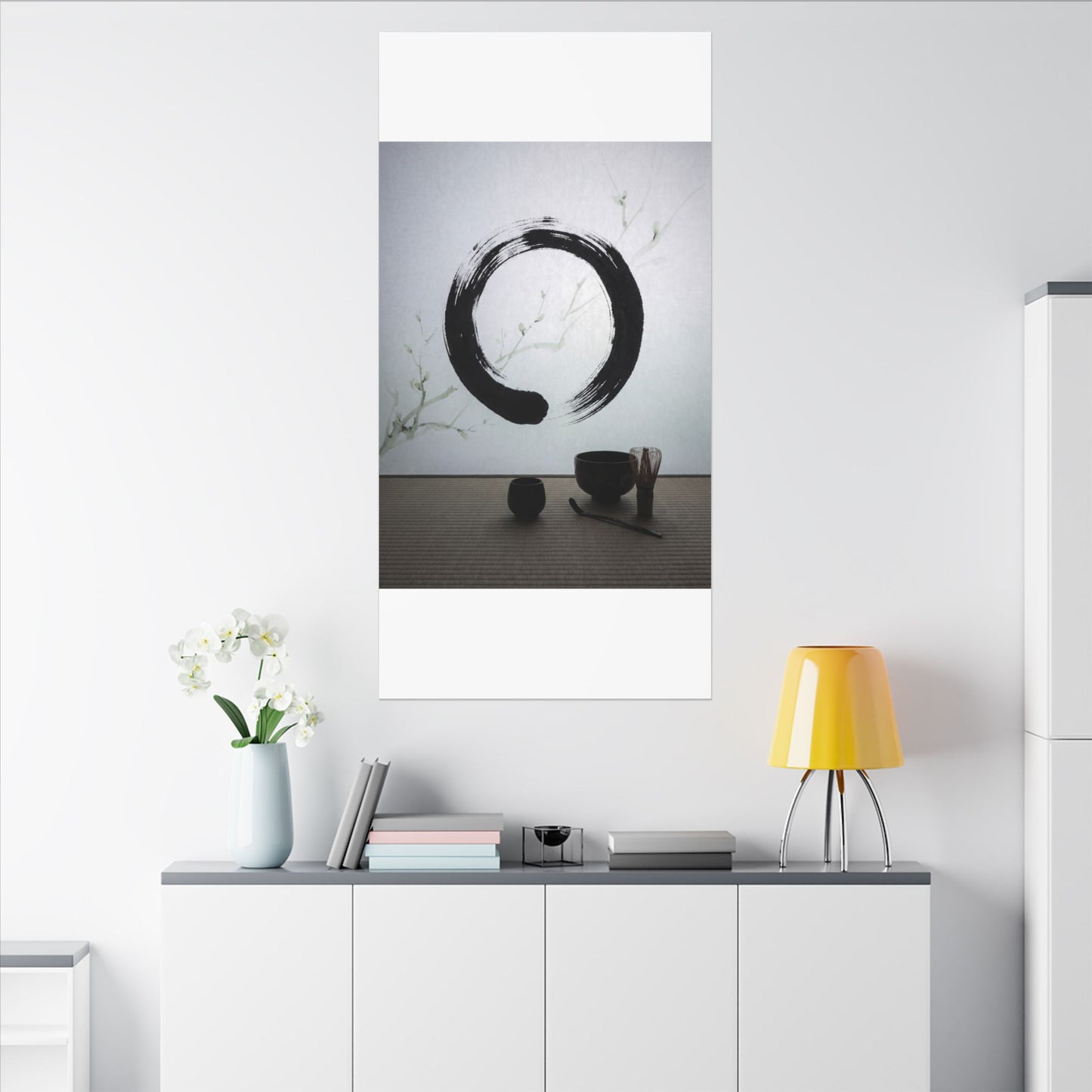 Tea Ceremony Enso Canvas Art | Peaceful Zen Art