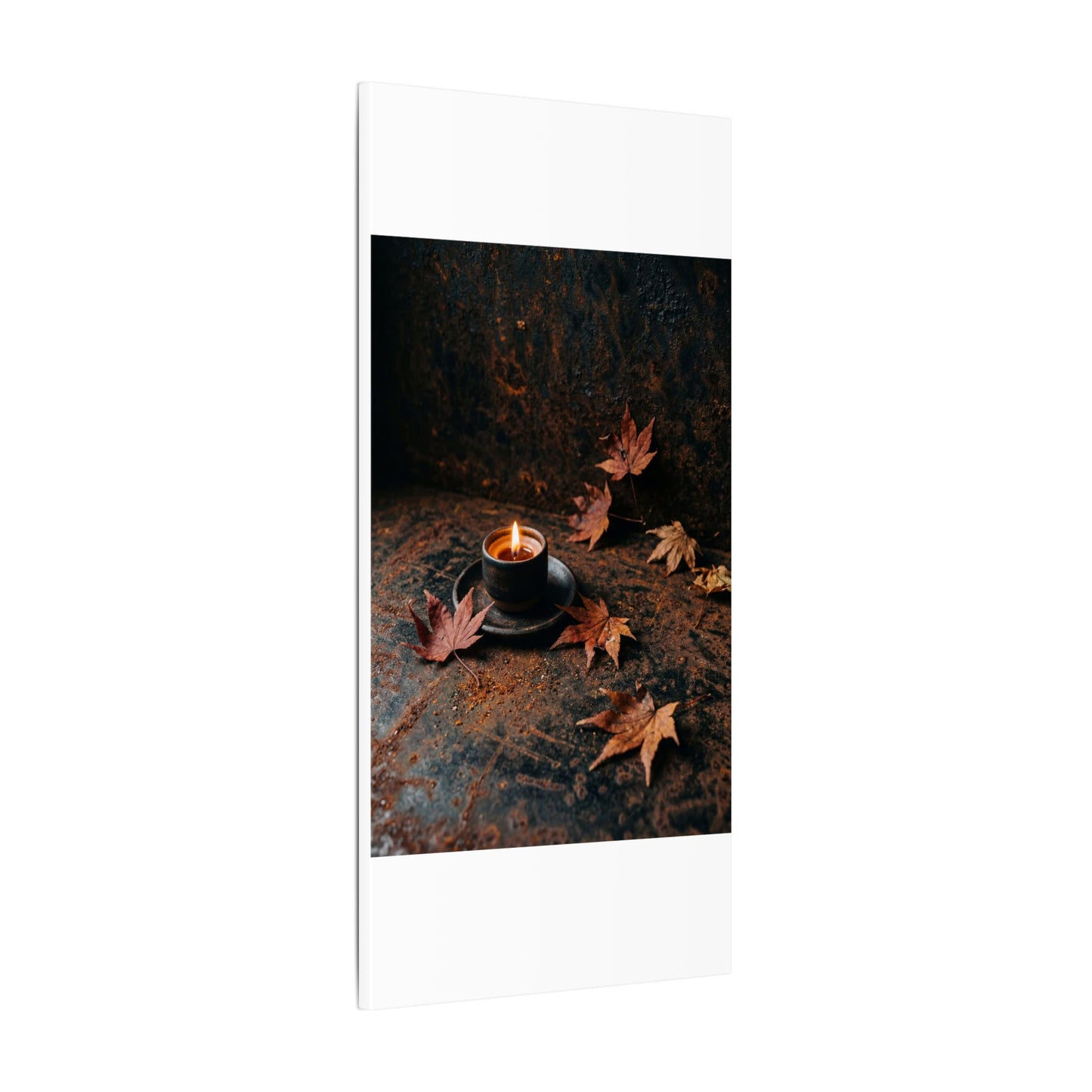 Autumn Rust Patina Shadow Zen Canvas Art | Sophisticated Decor