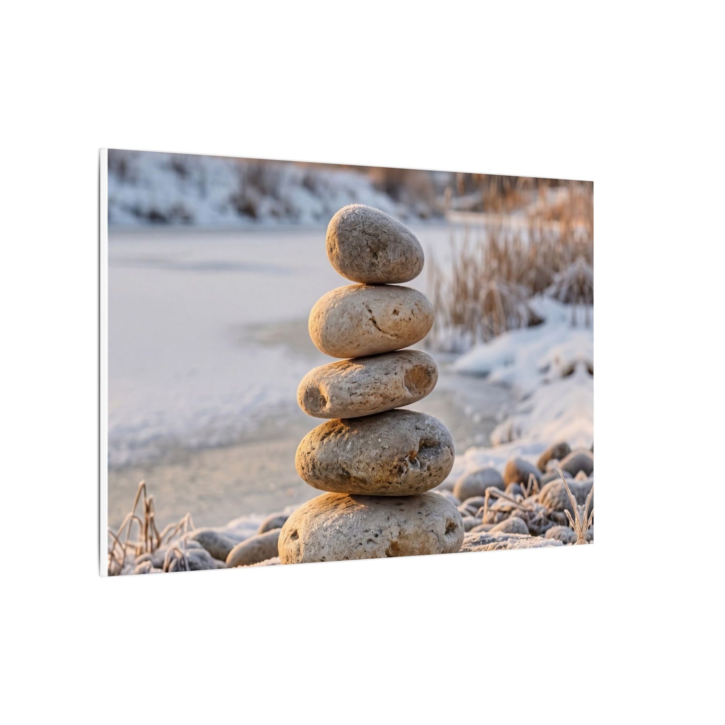 Ma River Stones Canvas Art - Japandi Japanese Pattern