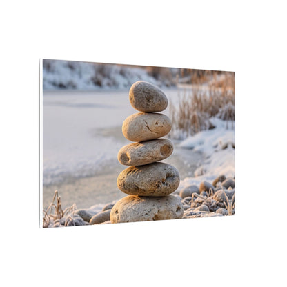 Ma River Stones Canvas Art - Japandi Japanese Pattern