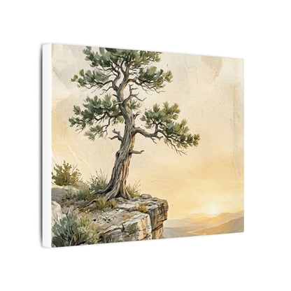 Pine Tree Canvas Art | Summer Japandi Texture Art
