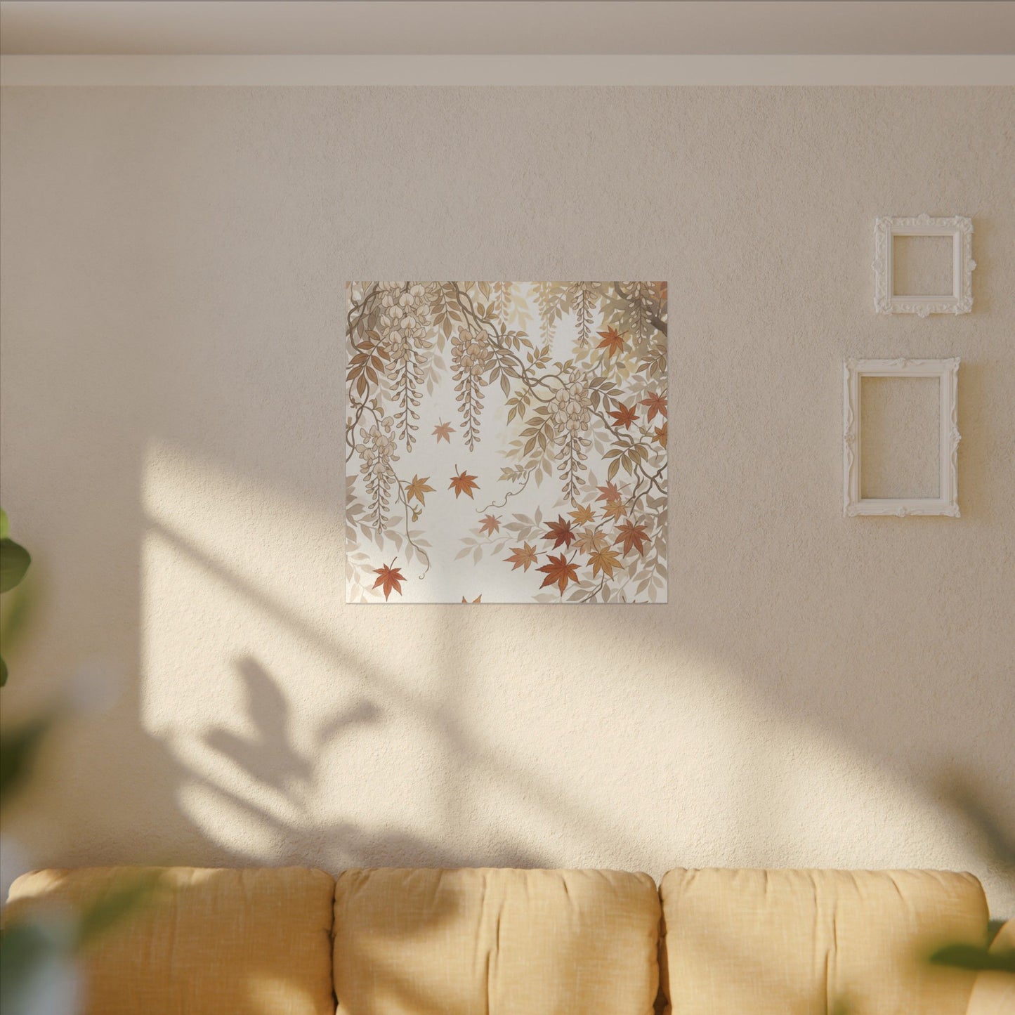 Shibui Wisteria Canvas Art - Japandi Japanese Pattern