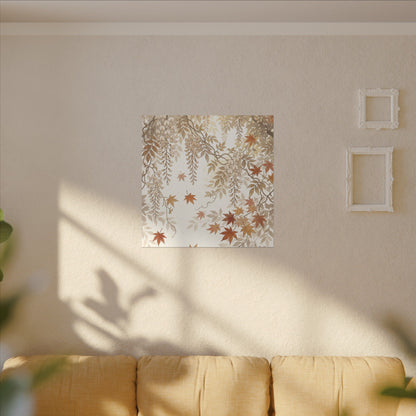 Shibui Wisteria Canvas Art - Japandi Japanese Pattern