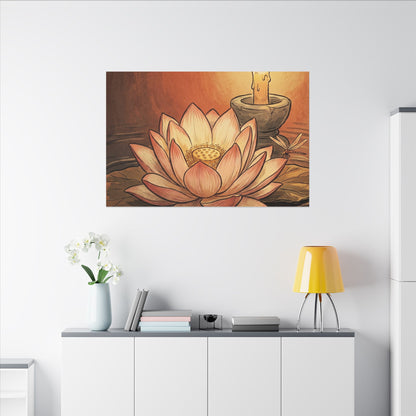 Fukinsei Dried Flowers Canvas Art - Japandi Texture