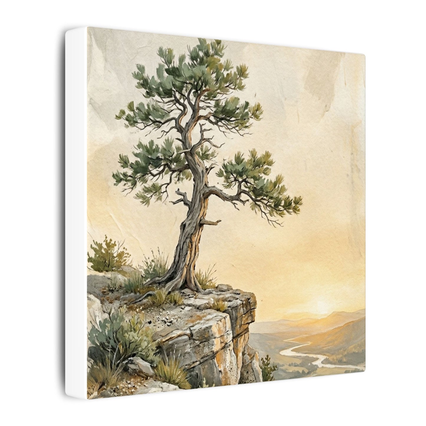 Pine Tree Canvas Art | Summer Japandi Texture Art