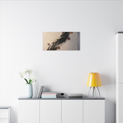 Dawn Ink Brushstroke Canvas Art - Kintsugi Ma