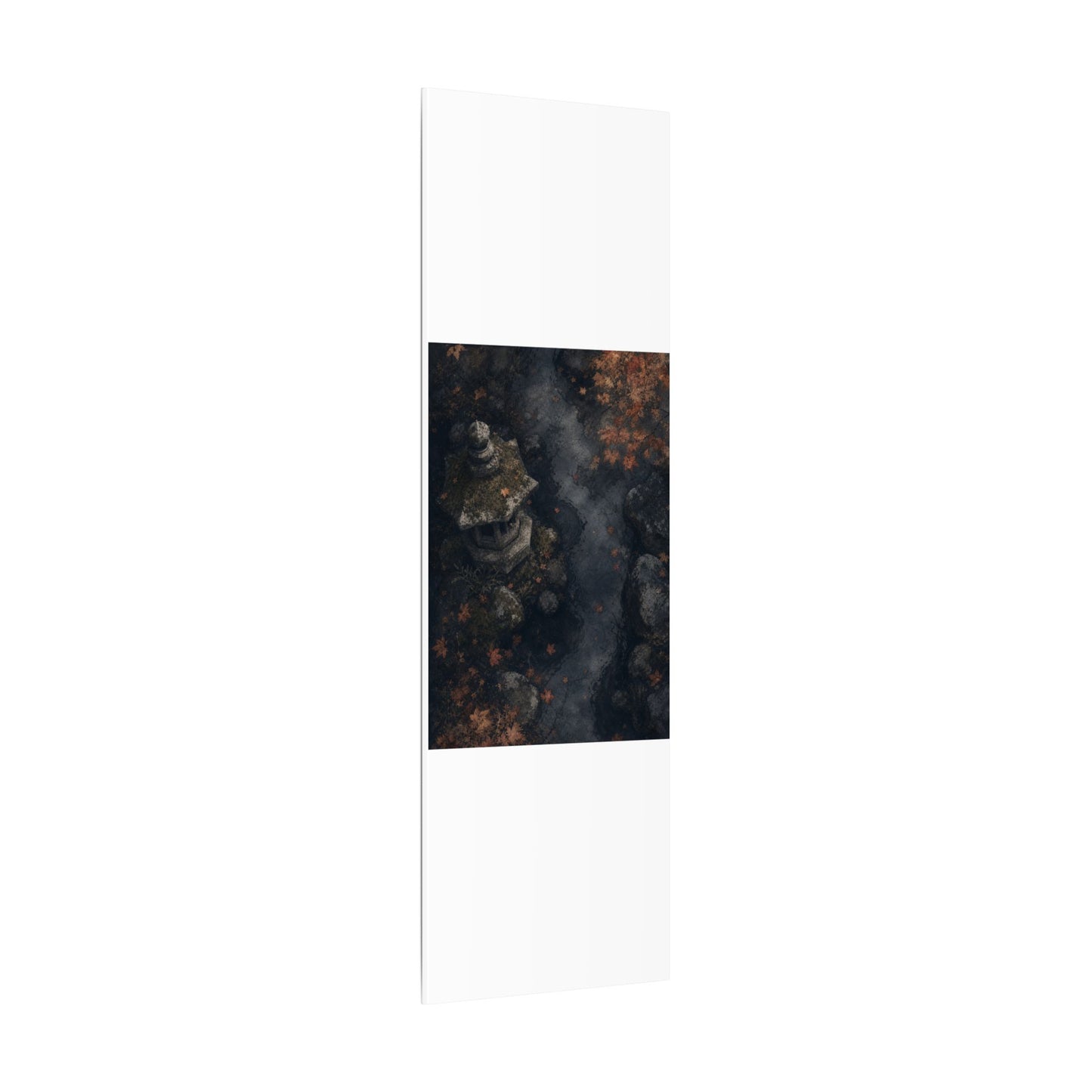 Stone Lantern Canvas Art | Autumn Japandi Texture Art