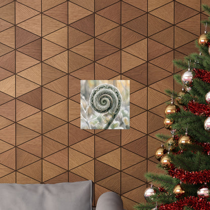 Fern Unfurling Wall Art Print | Winter Japandi Watercolor Art