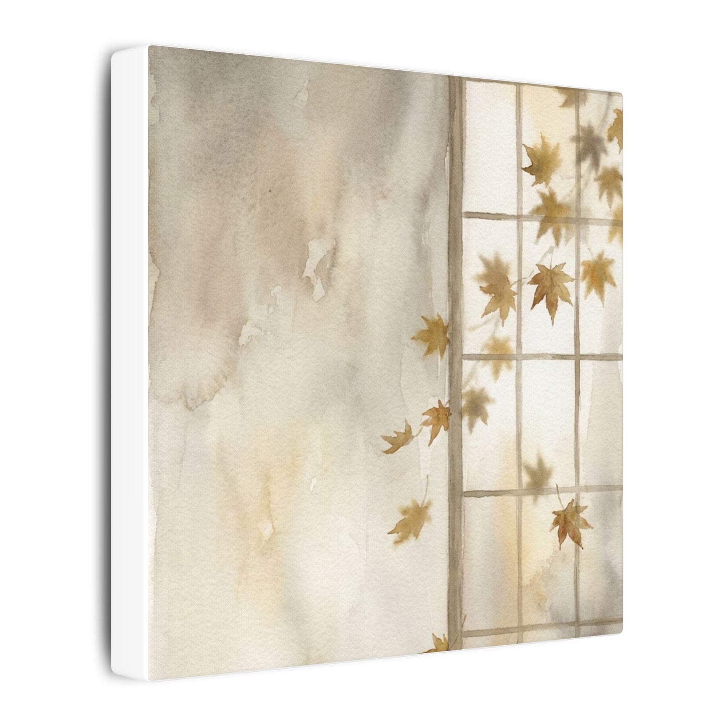 Warm Shoji Screen Canvas Art - Watercolor Japandi