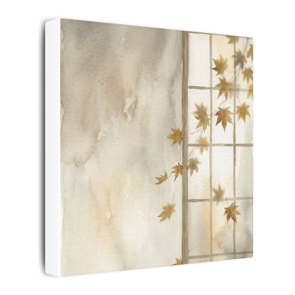 Warm Shoji Screen Canvas Art - Watercolor Japandi