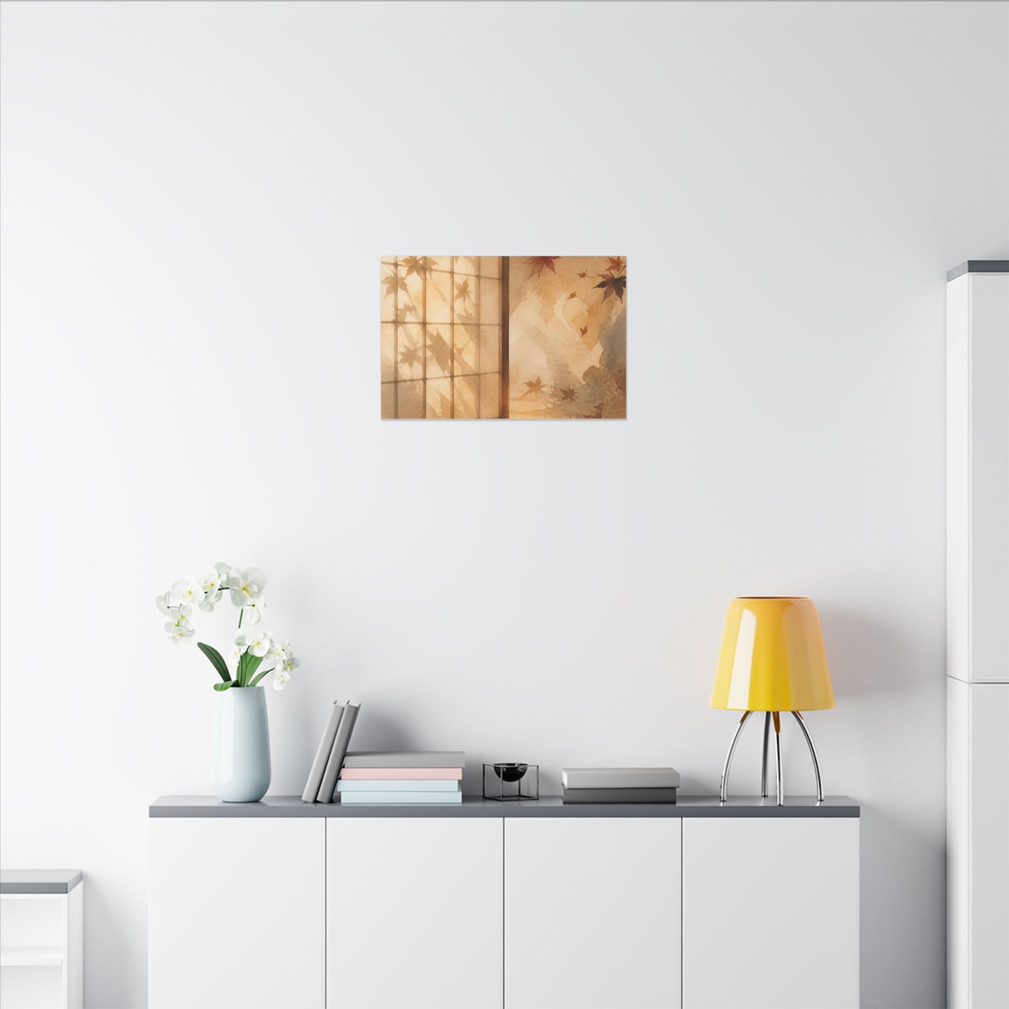 Candlelight Shoji Screen Canvas Art - Japandi Ma