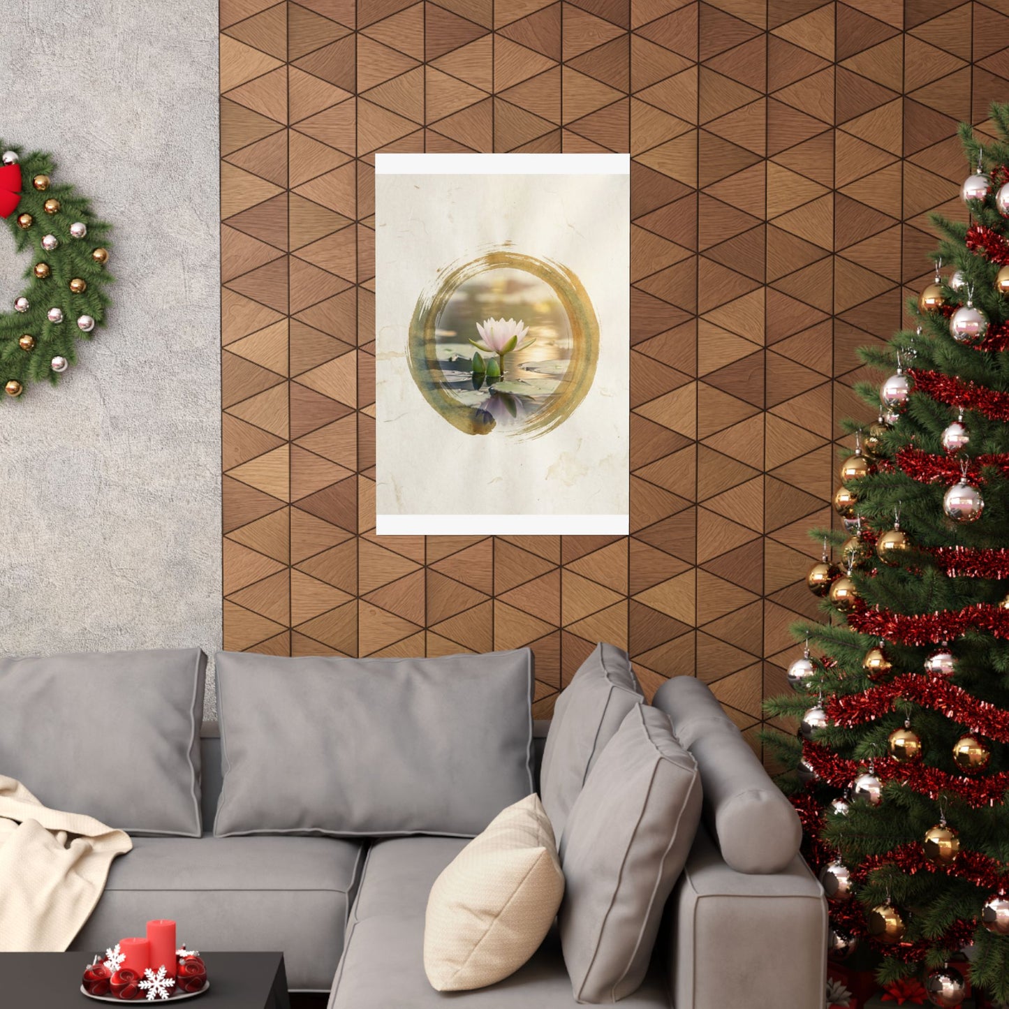 Golden Hour Lotus Flower Wall Art Print - Zen Ma