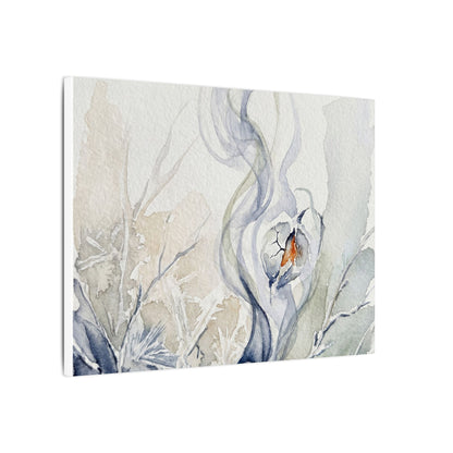 Earthy Incense Smoke Canvas Art - Watercolor Japandi