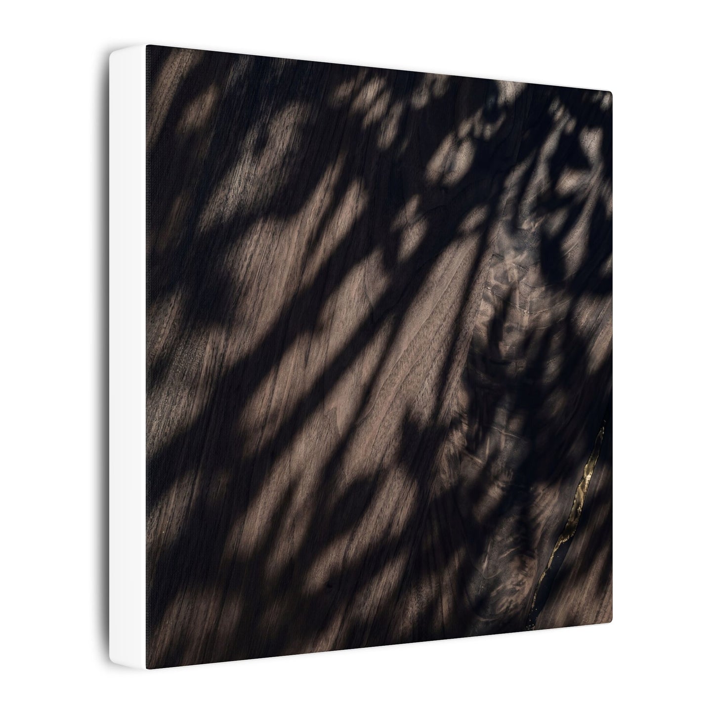 Shadow Play Summer Canvas Art | Dark Japandi Moody Design