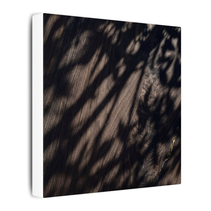 Shadow Play Summer Canvas Art | Dark Japandi Moody Design
