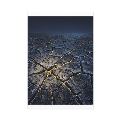 Cracked Earth Broken Beauty Canvas Art | Artful Kintsugi Art