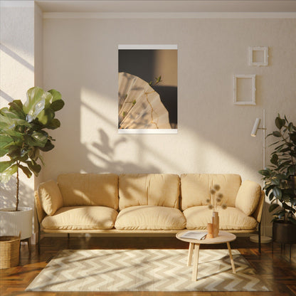 Paper Fold Gold Vein Canvas Art | Healing Kintsugi Art
