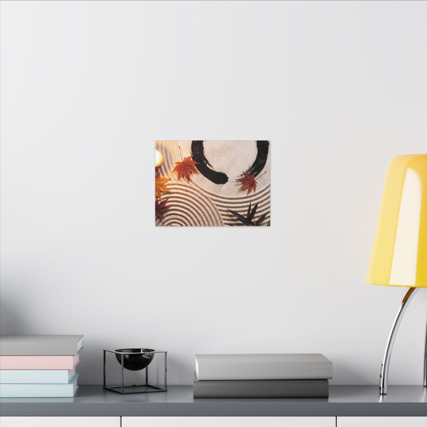 Tranquil Rock Garden Canvas Art - Enso Zen
