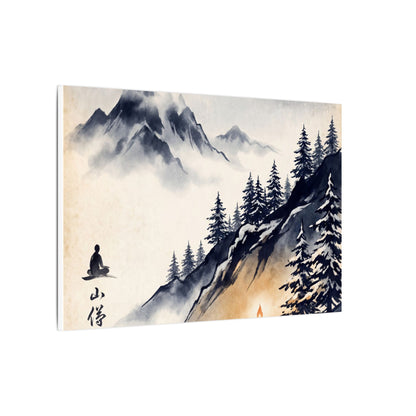 Mountain Mist Canvas Art | Winter Zen Ukiyo E Inspired Art