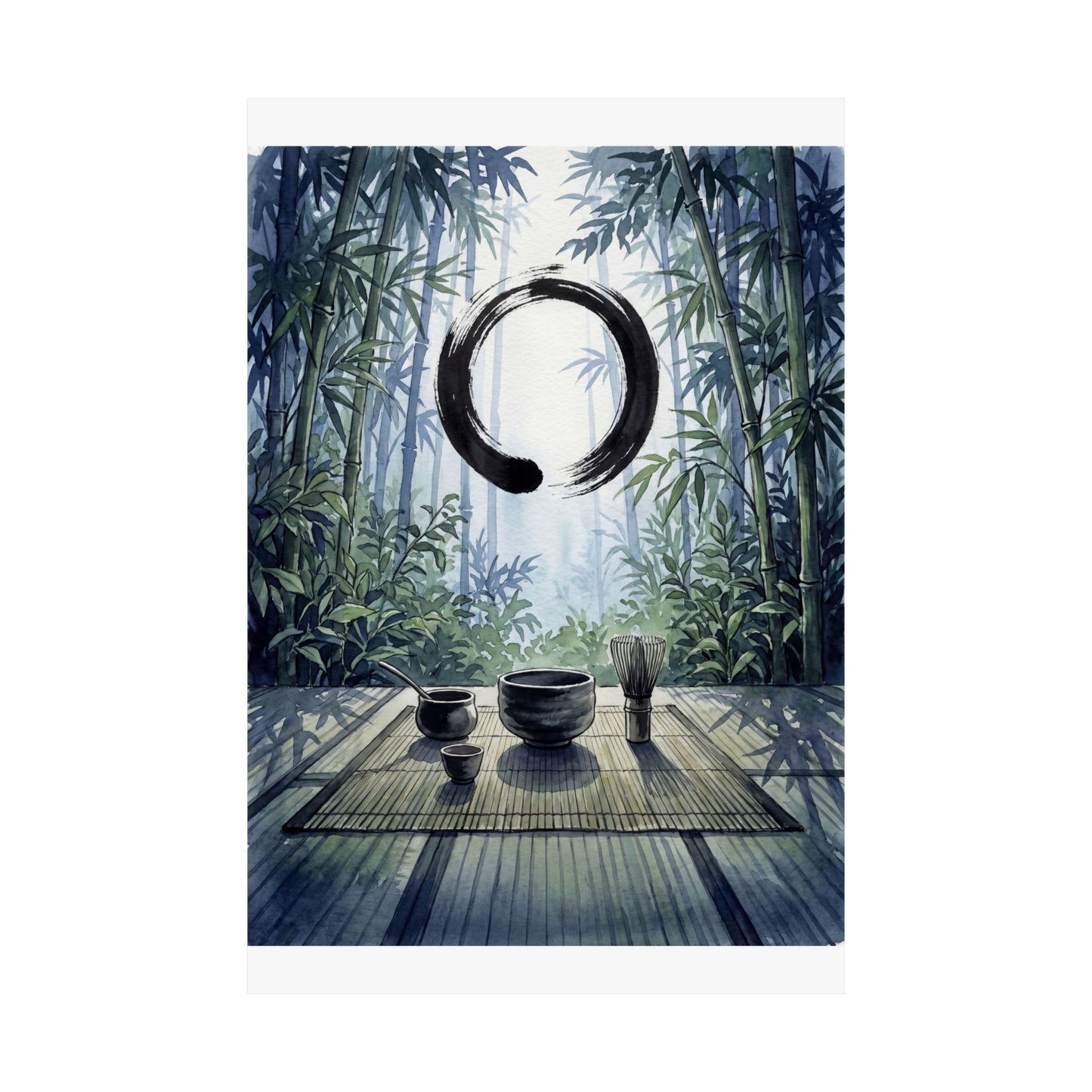 Summer Tea Ceremony Enso Wall Art Print | Peaceful Decor