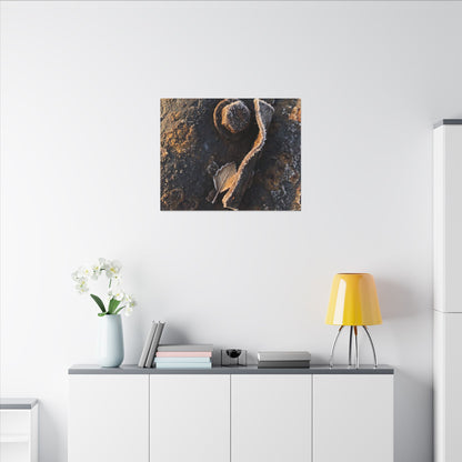 Moody Rust Patina Canvas Art - Moody Minimal Dark Japandi