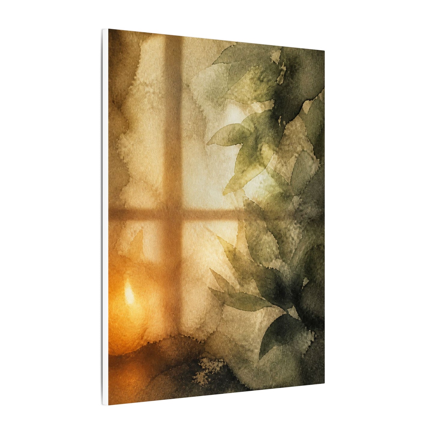 Cozy Shoji Screen Canvas Art - Watercolor Japandi
