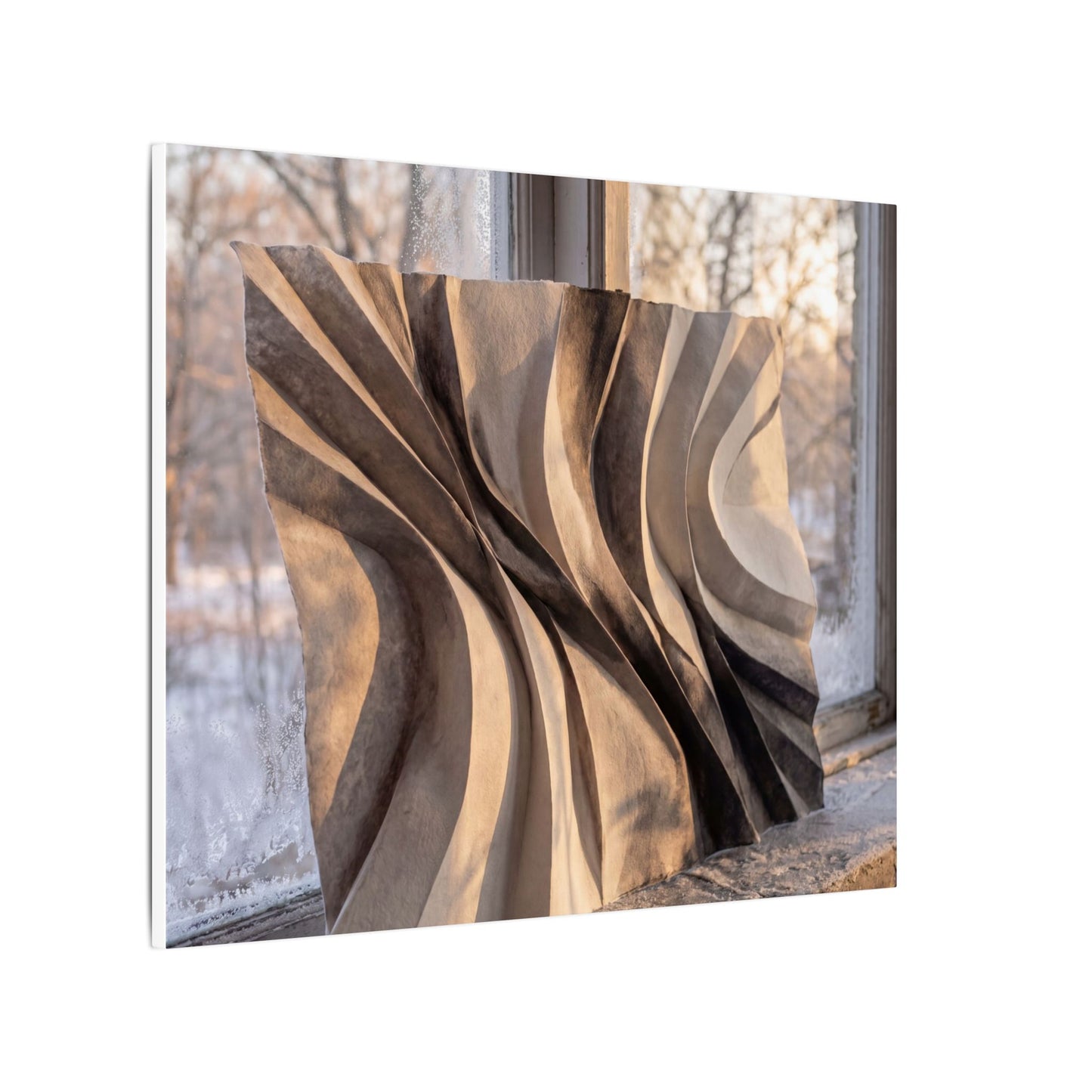 Mono No Aware Paper Fold Canvas Art - Japandi Minimal Line