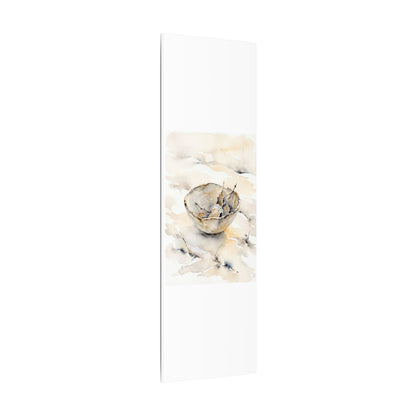 Ceramic Bowl Canvas Art | Winter Japandi Watercolor Art