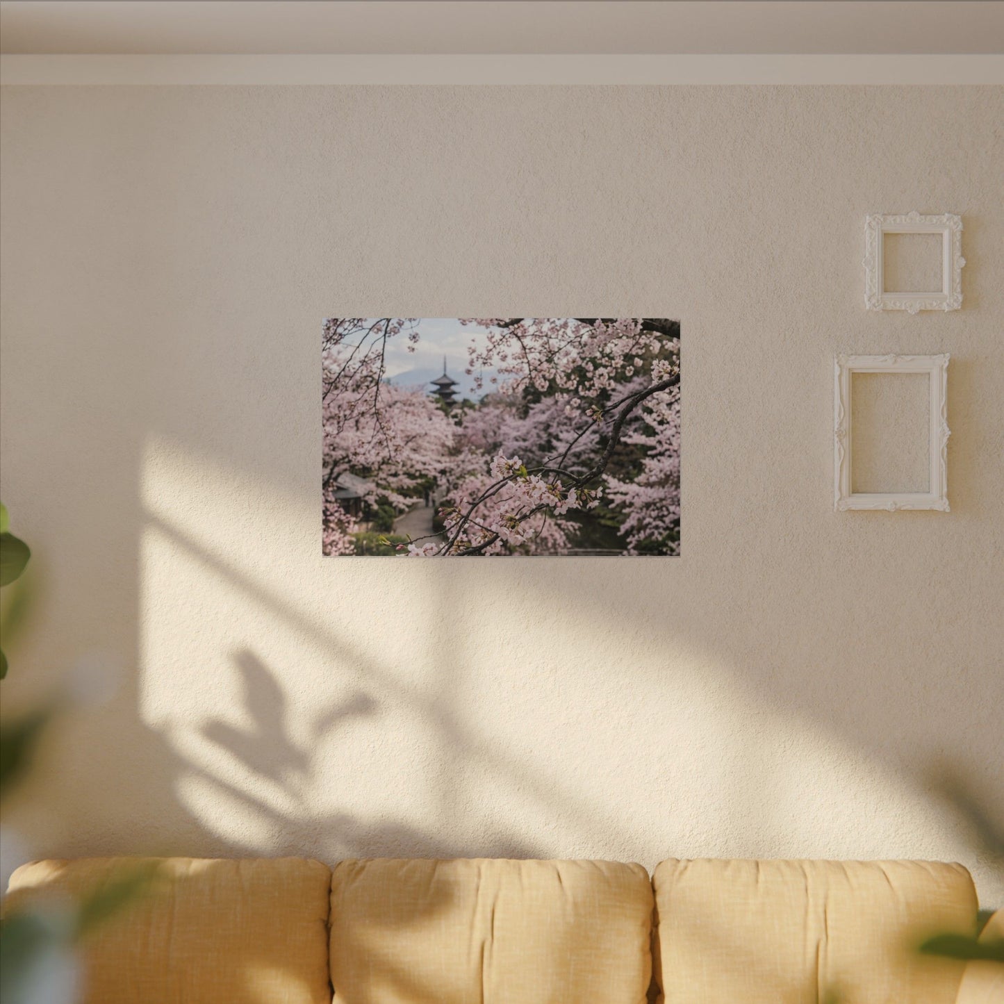 Japandi Ceramic Bowl in Golden Hour | Watercolor Canvas Art