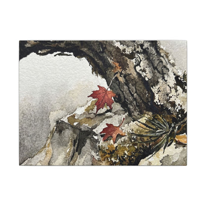 Pine Tree Autumn Canvas Art | Japandi Earthy Design Art Print