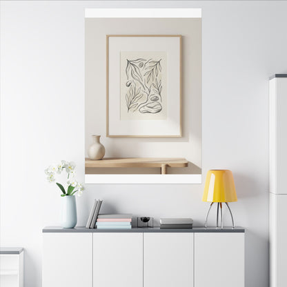 Japandi Charcoal Canvas Art